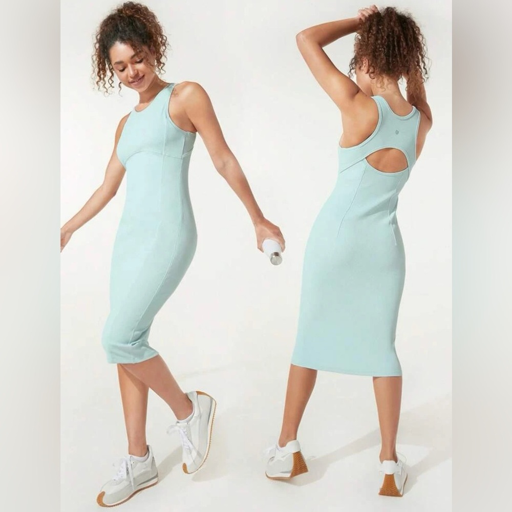 Glowmode Flex Form Ribbed Active Midi Dress